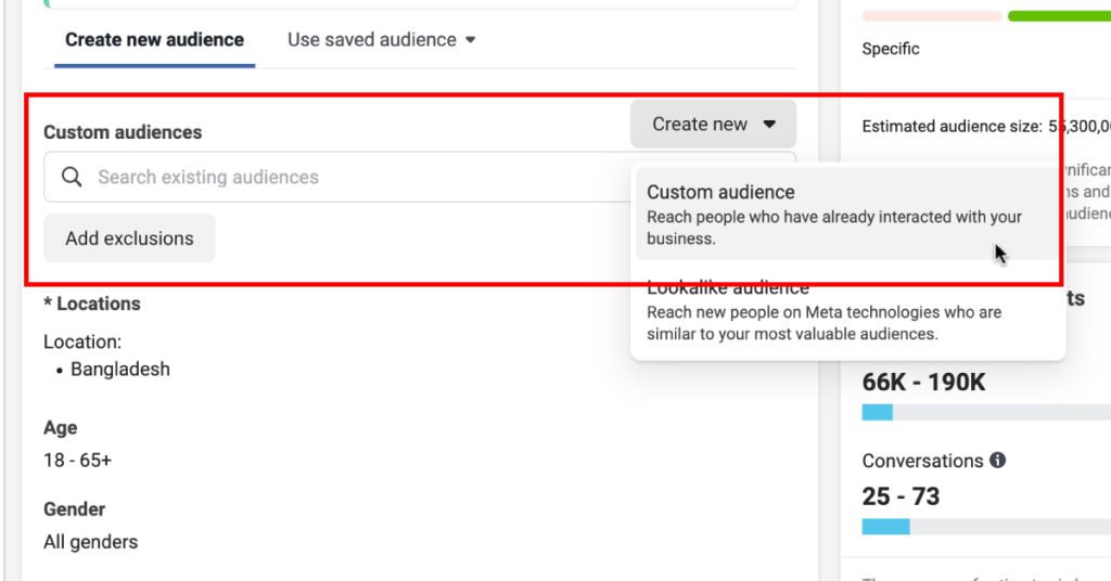 Meta Custom audiences